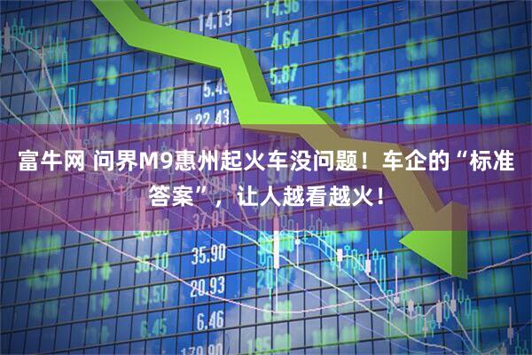 富牛网 问界M9惠州起火车没问题！车企的“标准答案”，让人越看越火！